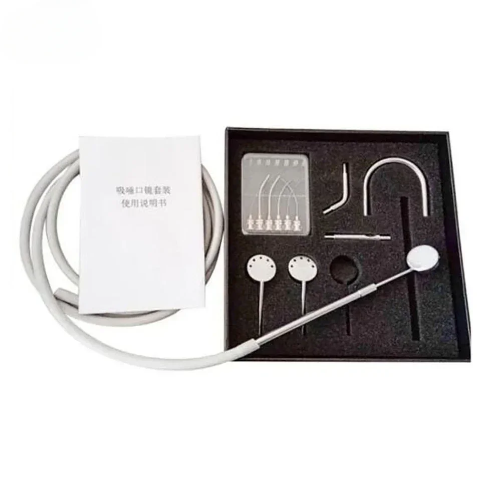 Professional Mirror Stainless Steel Tool Set Mouth Mirror Dentals Hygienes Kit Instruments Suction Mirror System