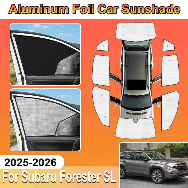 

For Subaru Forester Accessories SL Mk6 2025 2026 Car Coverage SunShade Window Al Foil Cover Aluminium Foil Visor Sun Heat Shield