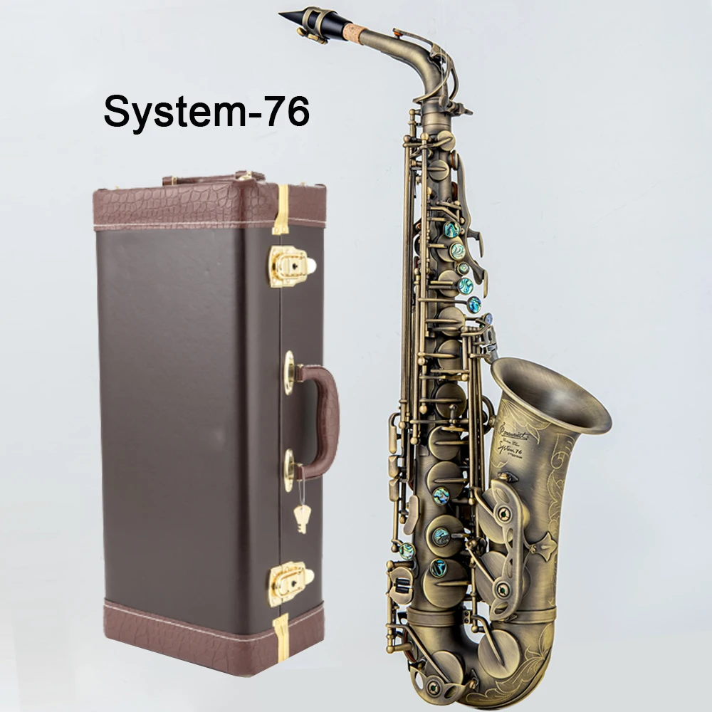 

Высококачественный альт-саксофон System-76, имитация античной меди, профессиональный альт-саксофон си-бемоль, джазовый музыкальный инструмент