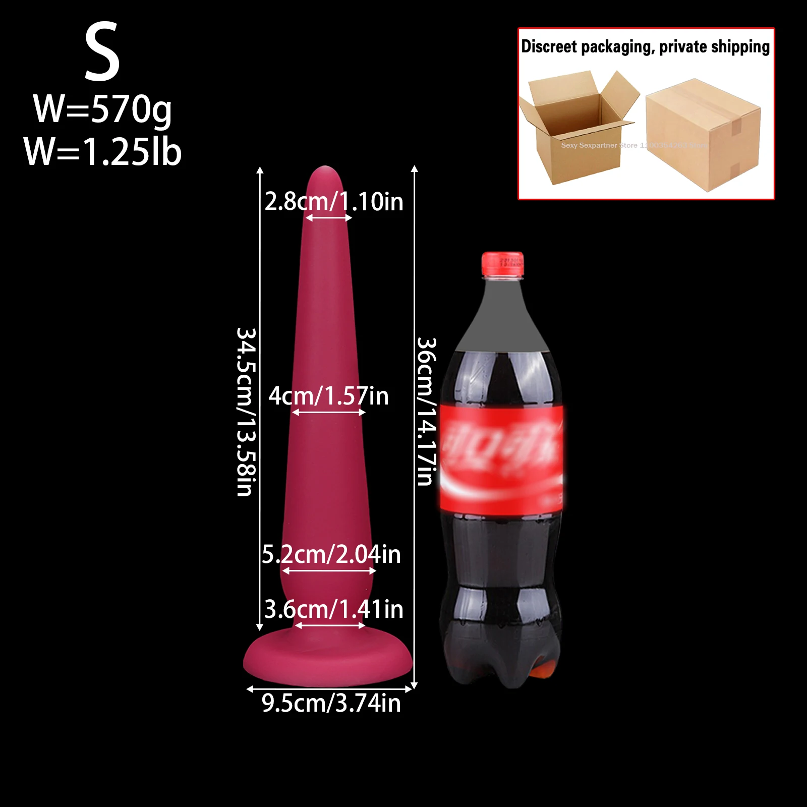 66cm Long Huge Anal Plug Big ButtPlug Anal Dialation Large Long Butt Plugs Adult Sex Toys Training Expansion For Women Men Gay18_voghion.com