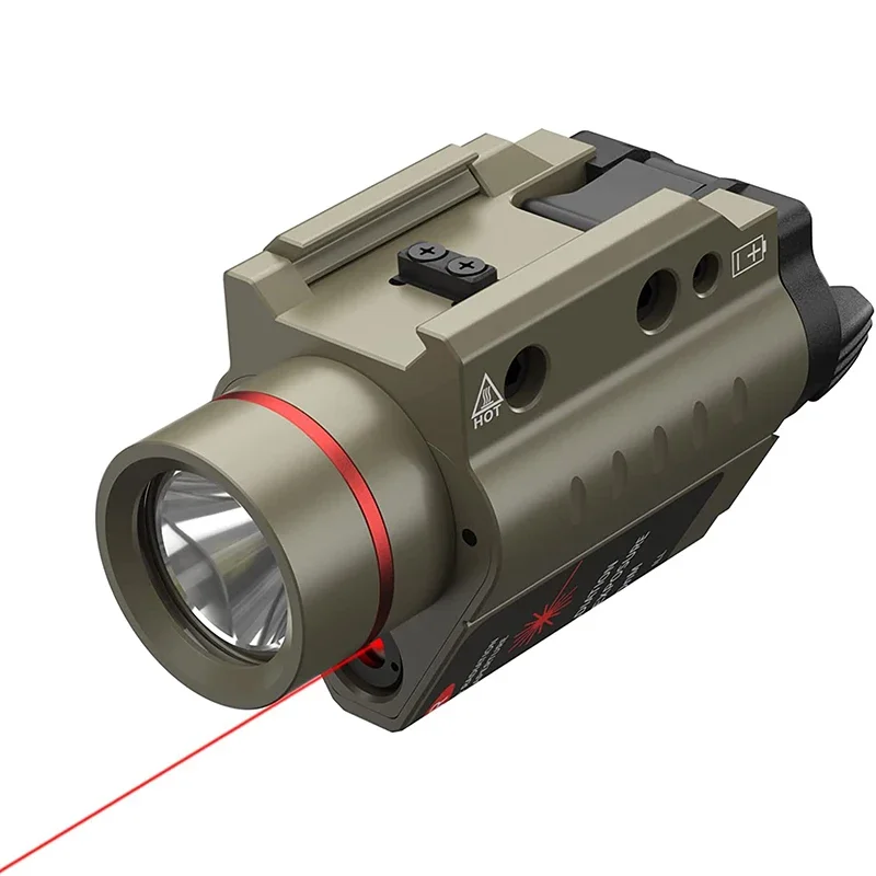 

Richfire Tactical Red Laser Sight Flashlight Combo 300 Lumen Weapon Light with 20-21mm Picatinny Rail Mount Aluminum Material