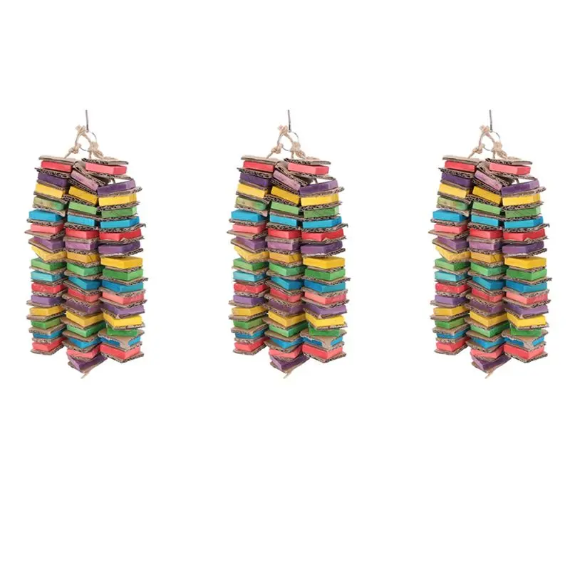 

ABWZ-3X Клетка для крупных птиц из картона и натурального дерева для африканского серого попугая, с креплением-клипсой, для жевания