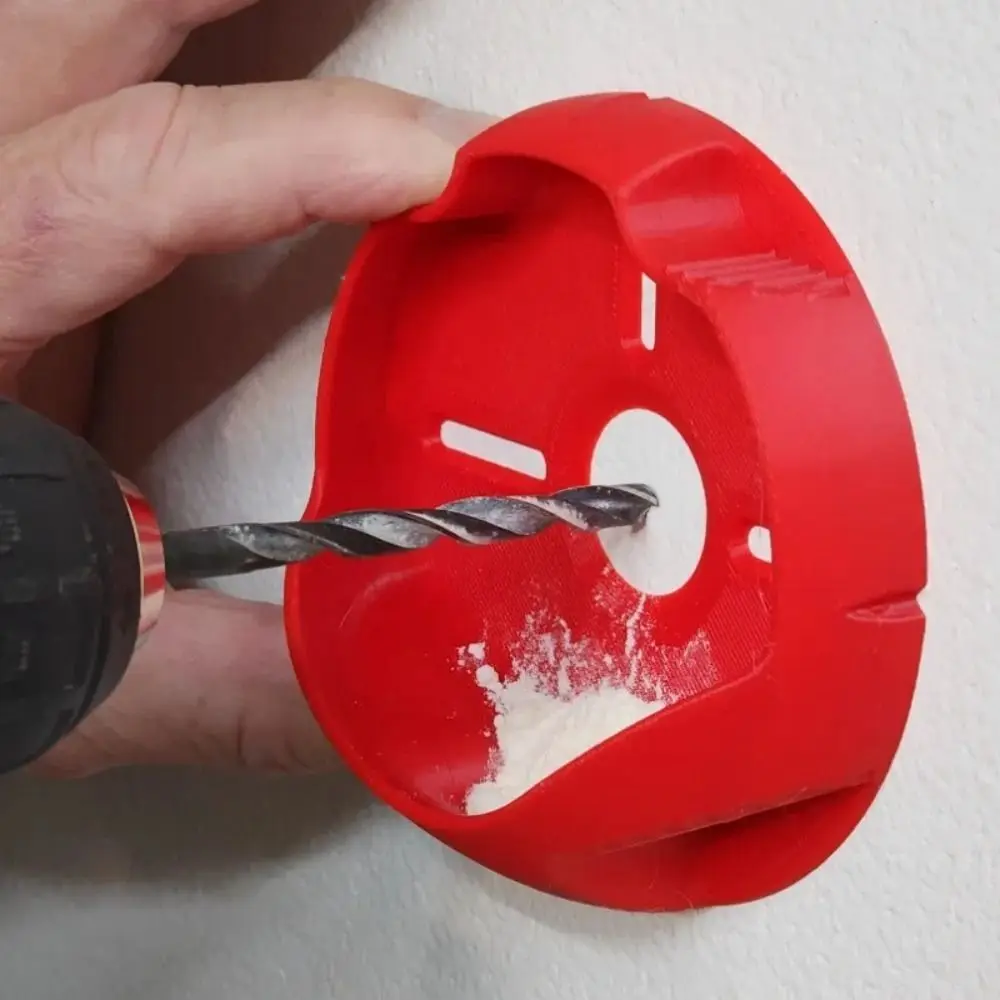 

Practical Non-Slip Dust Cover Case Collection Box Large Capacity Ash Collector Red 10cm Dust Collection Box Electric Drill