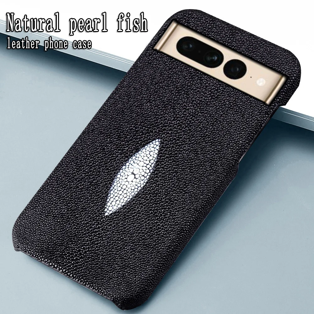 Google Pixel9 Natural Pearl Fish skin Pixel 8 7 6Pro half-pack back cover 7A leather case