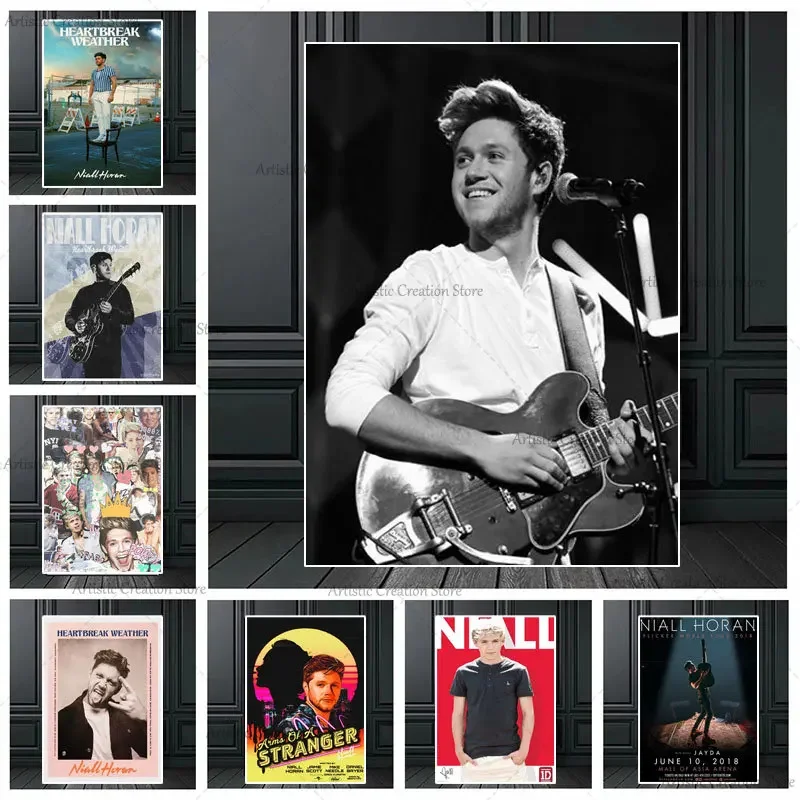 Niall Horan Singer Posters Print Art Canvas Painting Wall Art Pictures for Modern Bedroom Pop Music Singer Wall Home Decor Gift