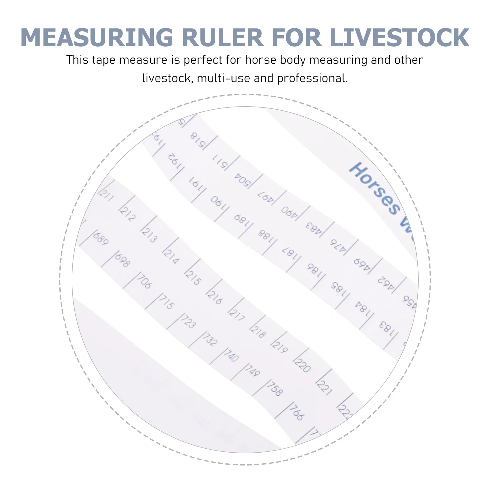 Horse Measuring Tape Pvc Flexible For Horse Weight Height Bust Measurement Portable Livestock Measure Tool Farm Measuring Tape