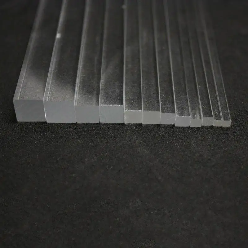 Imagem -03 - Quadrado Acrílico Transparente Vidro Orgânicos Rod Artesanato Faça Você Mesmo Material Modelo Arquitetônico Multi Tamanho Comprimento 1050 cm 210 Pcs