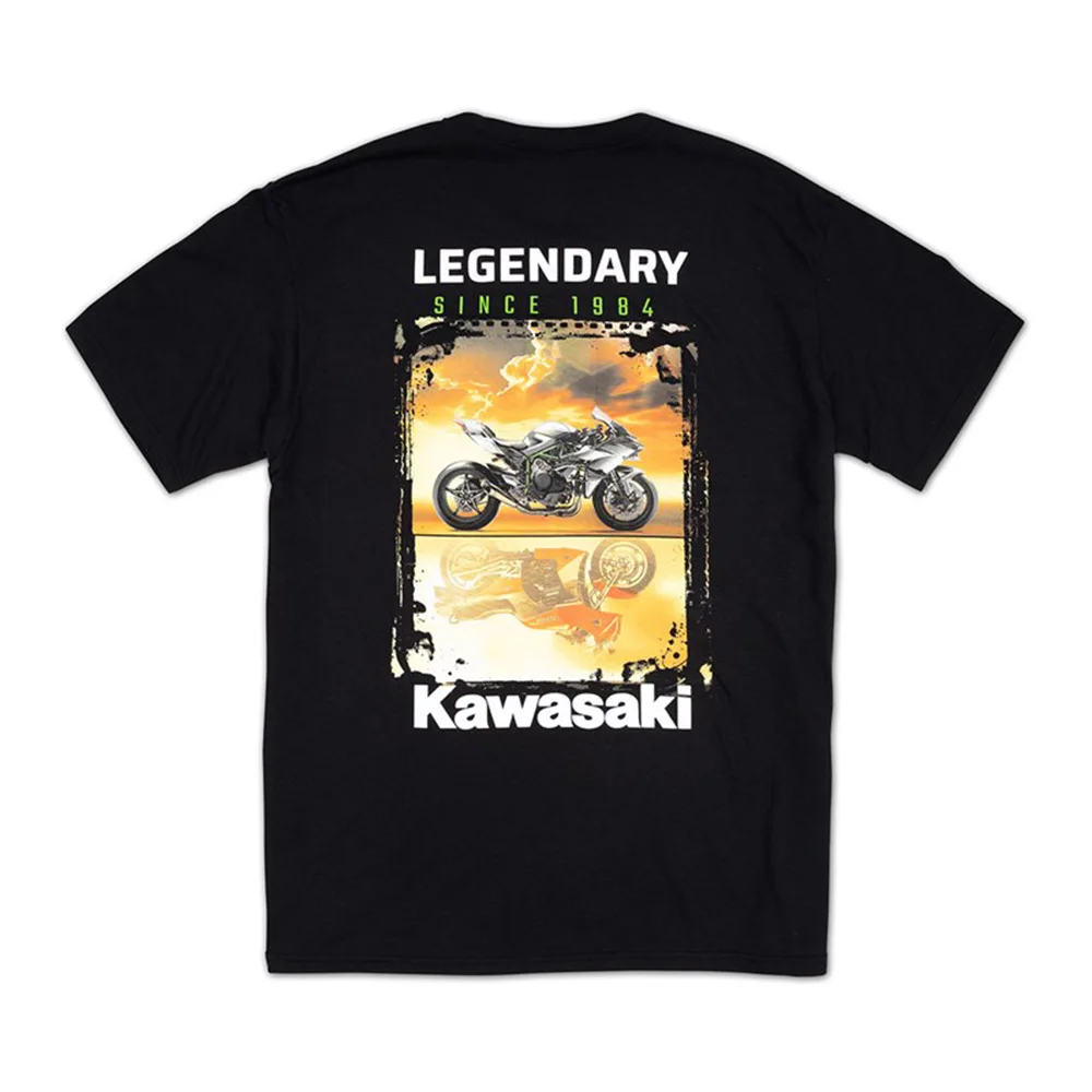

Kawasaki мотоциклетная гоночная команда для мужчин и женщин футболка Ninja Mirror Legendary Streetstyle свободные повседневные мото винтажные топы для мотокросса