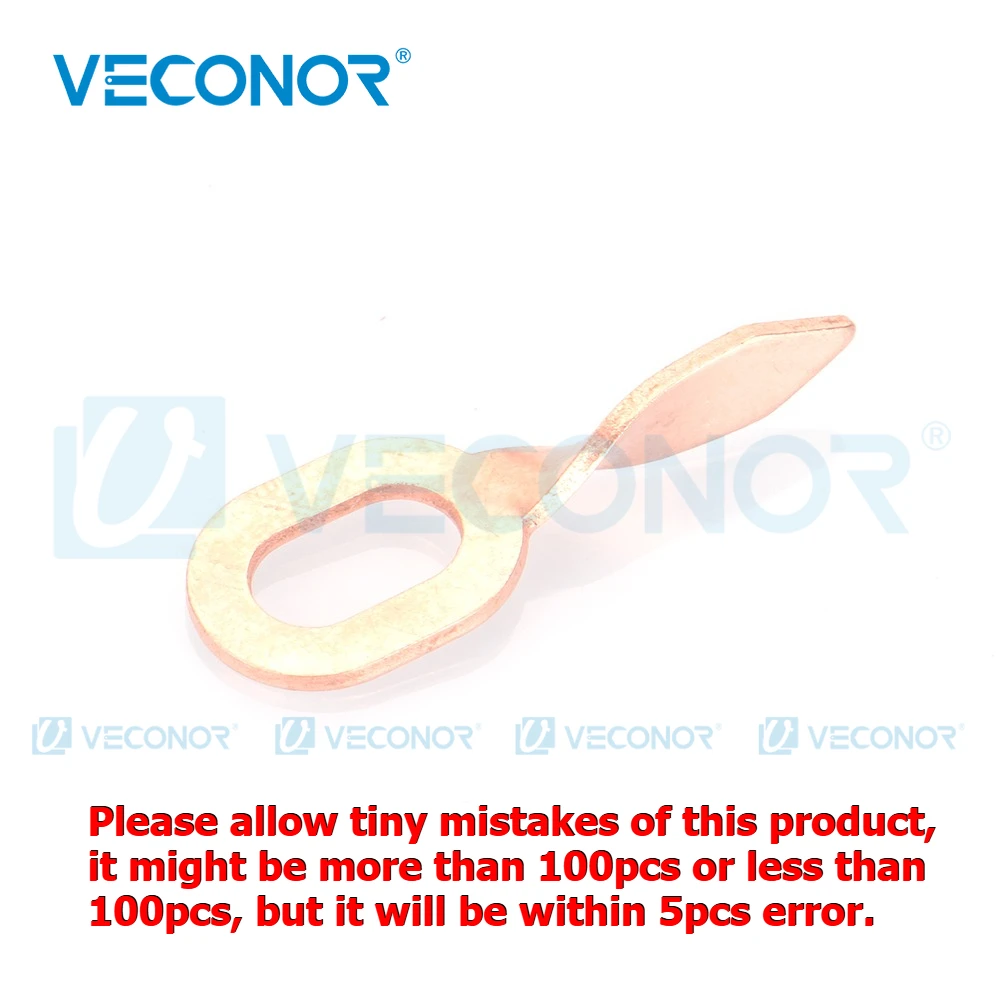 100pcs Twisted Dent Pulling Rings Hook Washer Stud Welding Kit Car Spotter Welder Comsumables Accessories Folded Oval Pull Pads