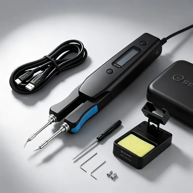 SEQURE HT140 2IN1 Hot Tweezers Soldering Iron C210 C120 Tips PD QC DC SMD Desoldering Repair Tool