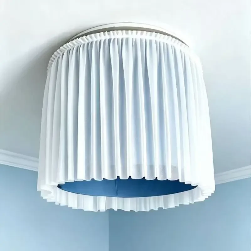 Anti-Glare Dustproof Light Shield,1pc,Elegant Lace Ceiling Lamp Shade CoverNursery Eye Protection Light Curtain for Room Decor