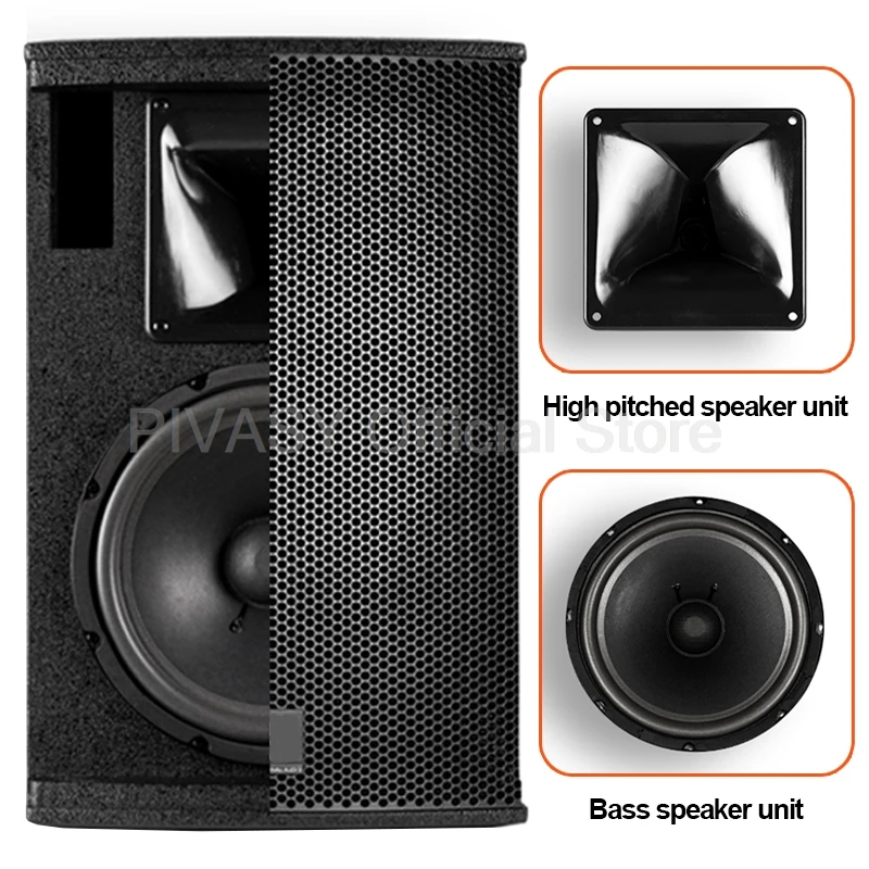 8/10 Inch High Power Bass Speaker KTV Home Card150/200W Full Frequency Speaker Professional Private Room Conference Bar Audio