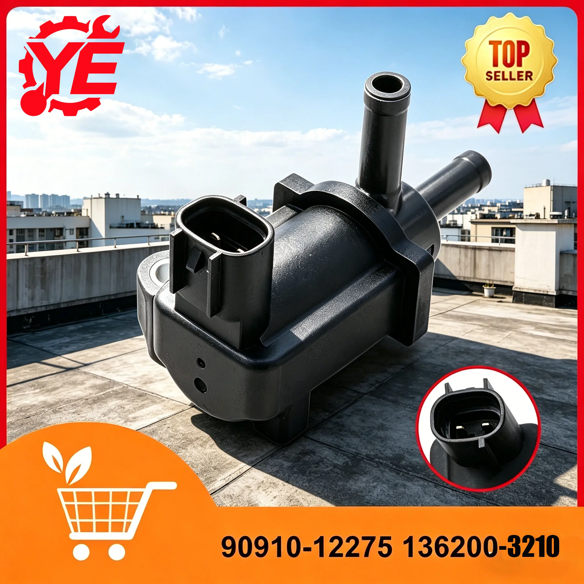 

90910-12273 2pins Vacuum Vapor Canister Purge Solenoid Valve For Toyota Corolla 1.8L 2004-2008 9091012273