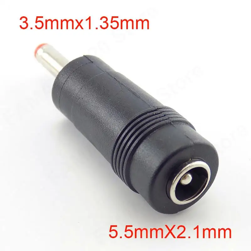 5pcs 3.5mm*1.35mm male to 5.5mm*2.1mm Female Plug DC Power Connector Adapter Laptop AC DC Jack adaptor