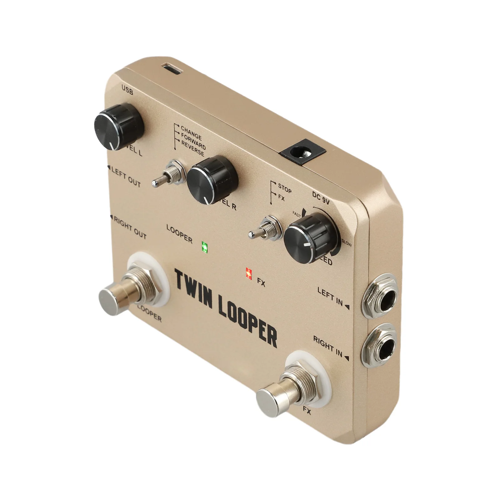 High Performance Electric Guitar Effect Pedal by Rowin with Long Looping Time and Solid Construction for Musicians
