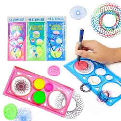 Geometry Spirograph Drawing Ste Stencils Set Painting Template Art Crafts Creative Kids Educational Toy Variety of Flowers Ruler