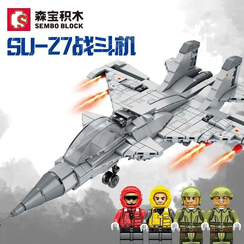 

Конструктор SEMBO BLOCK: Модель военного самолета СУ-27 в двух вариантах — развивающий конструктор для мальчиков, изысканный подарок