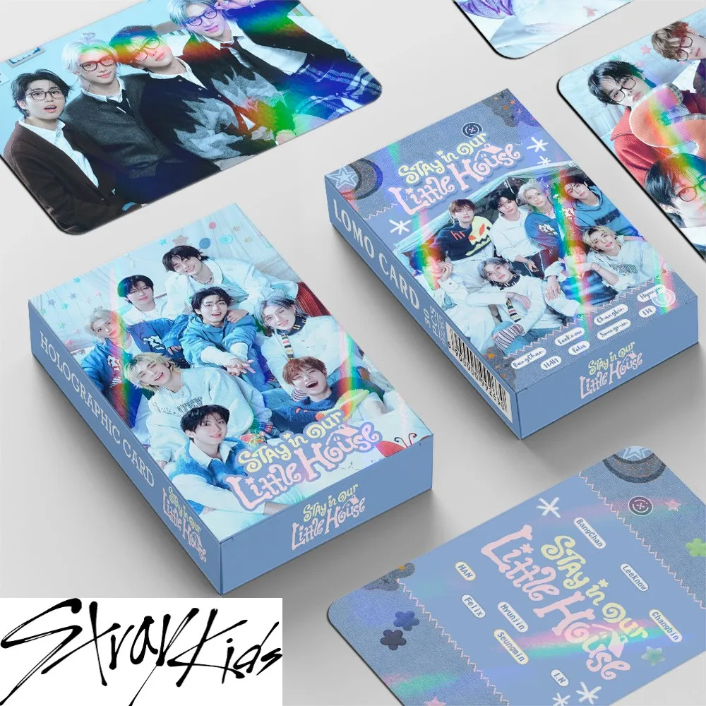 

Stray Kids 6TH FANMEETING 30PCS NEW KPOP holographic photocard stickers STAY in our little house Bang Chan Felix gift SKZOO