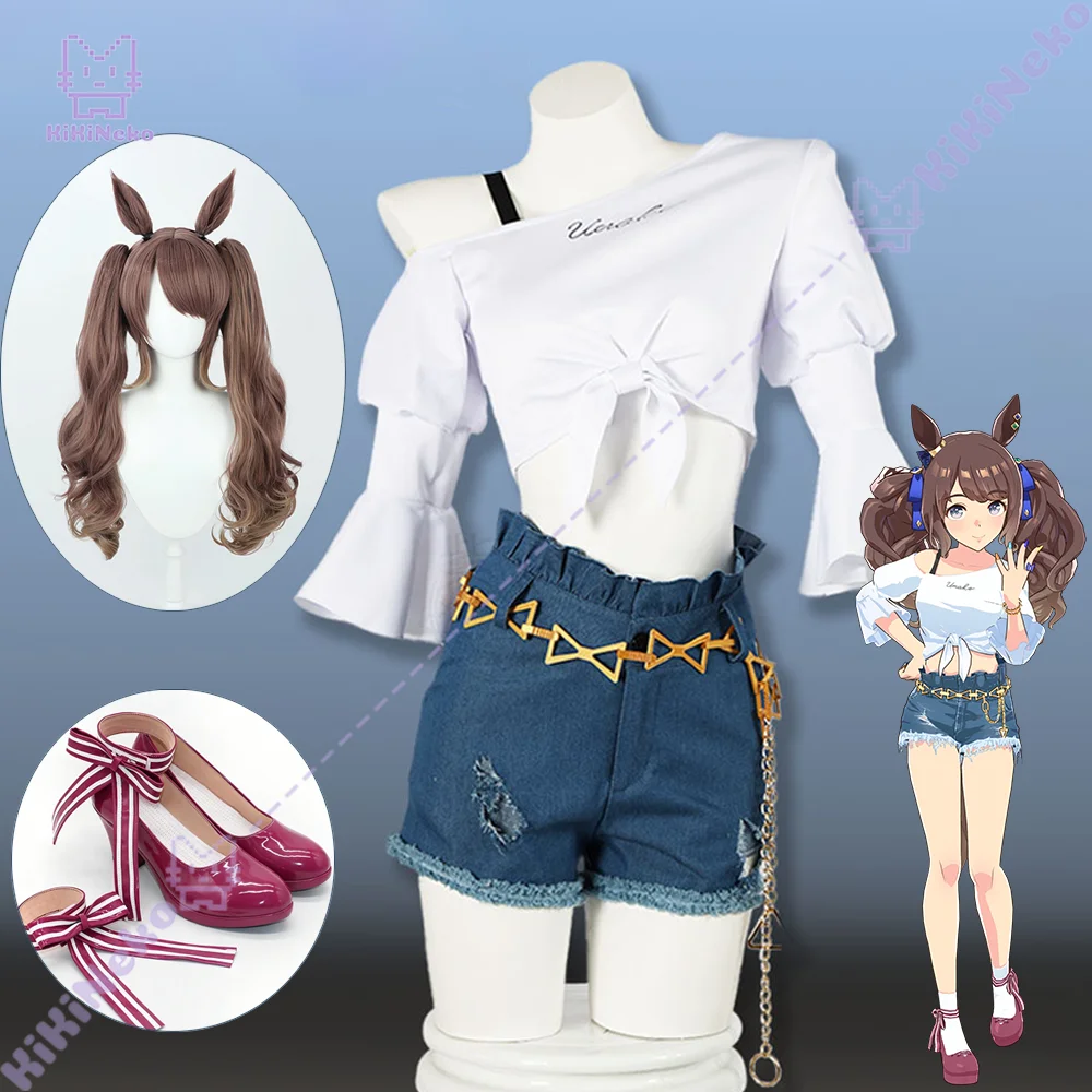 

UmamusumePretty Derby Tosen Jordan Casual Outfit Cosplay Costume Tosen Jordan Cosplay Wig Shoes Role Play Outfit Hallowmas Party