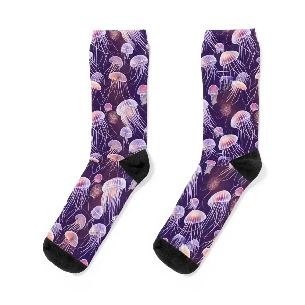 

Elegant Jellyfish Socks warm winter snow happy Lots Women's Socks Men's