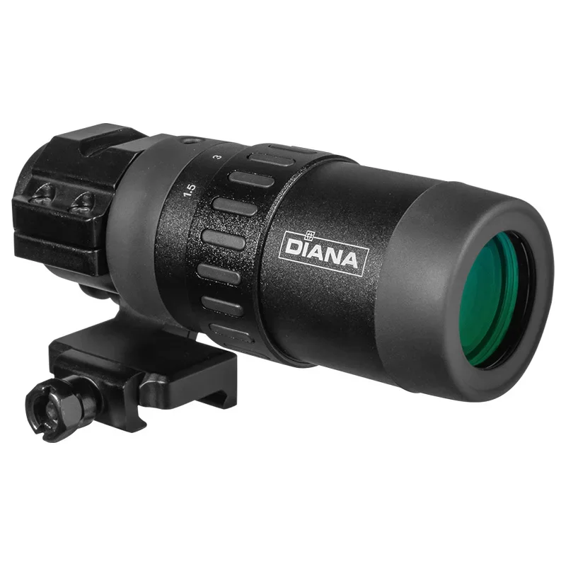 

High-quality telescope with 1.5-5x zoom, 3x, 4x, 5x with mounting, and close-range focal length