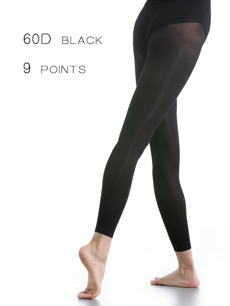 Medias de Ballet sin Pie para Niñas y Mujeres, 60D, Pantimedias para Gimnasia y Danza, Leggings de Ballet