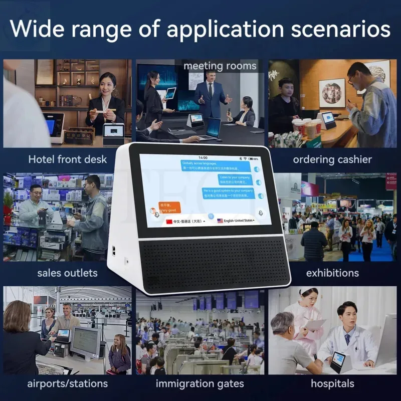 RK-X7 Multi Language Dual Screen Business Translation Machine AI Intelligent Oral Real-time WIFI Bluetooth Hotspot Networking