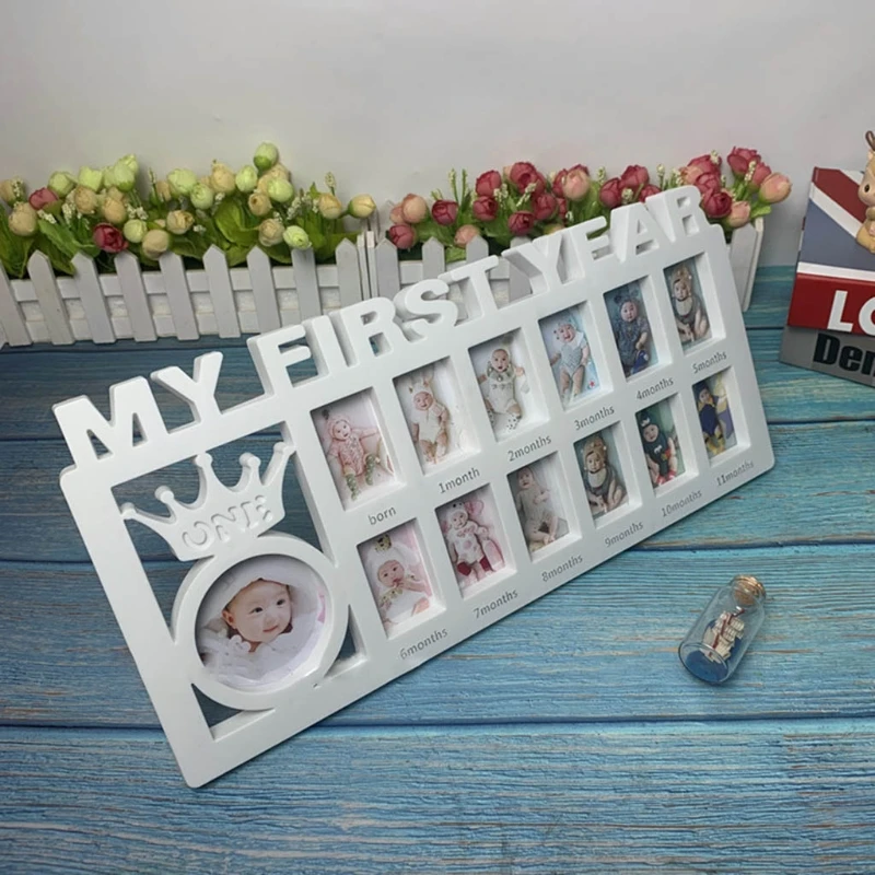 Year Baby Frame for Photo Memories 0-12 Months Pictures First Year Milestone Photo Frame Souvenirs