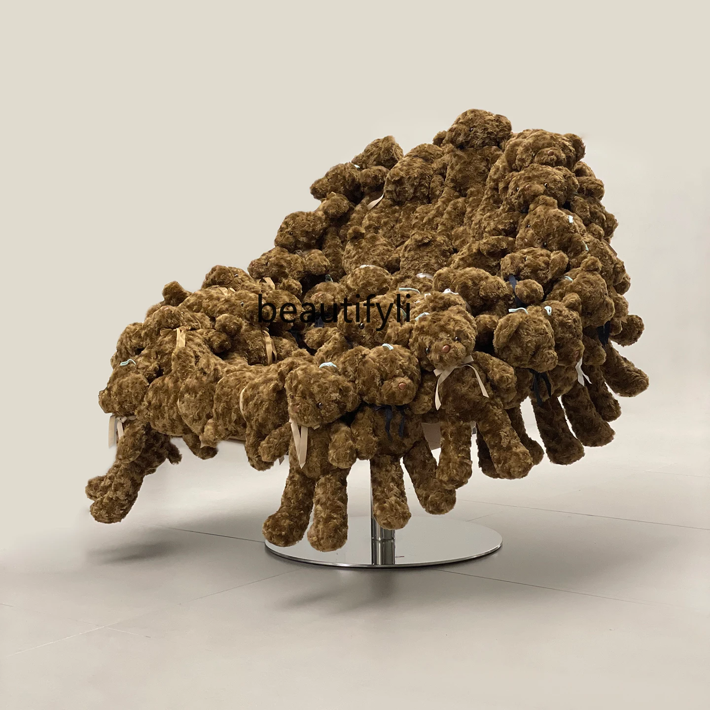 

Minimalist stainless steel, leisure chair, living room home simplicity, light luxury, high-end sense, sofa seat