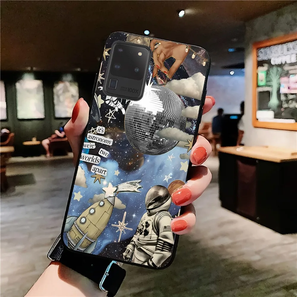 Outer Space Astronaut Planet Phone Case For Samsung S 9 10 20 21 22 23 30 23plus Lite Ultra FE S10lite Fundas