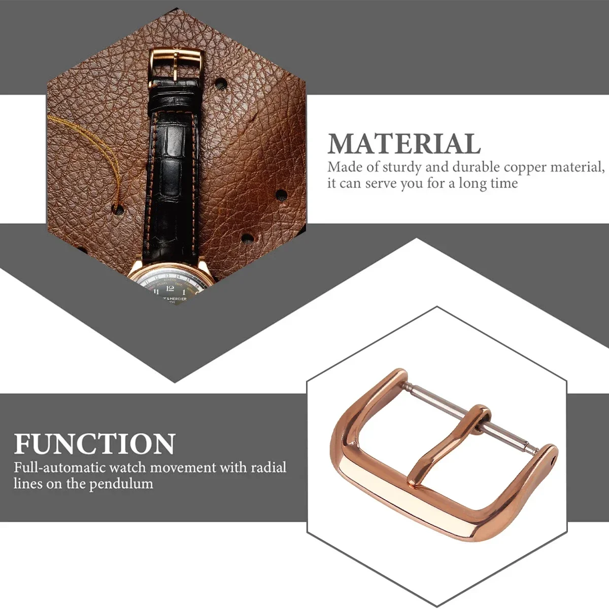 Stainless Steel Watch Pin Buckle 8/10/12/14/16/18/20/22/24mm Replace Metal Silver Black Watchbands Strap Clasp Watch Accessories