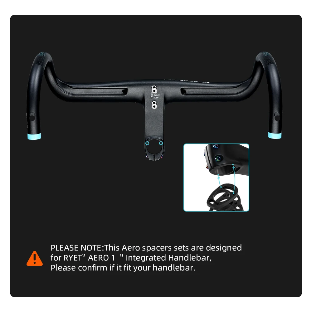 New RYET Intergrated Carbon Handlebar Split Spacers Kits Plastic Special Washer for Aero Integrated Handlebar Cockpit Spacers