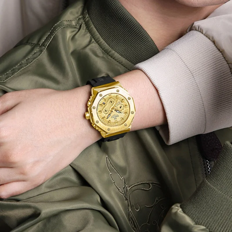 Top Brand NAVIFORCE Women's Watch Quartz Chronograph 24 Hours Luminous Soft Silicone Strap Woman Fashion Luxury Business Clocks
