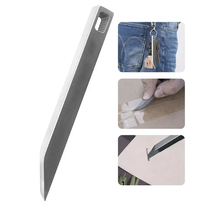 

Pocket Pry Bars Multitool Prybar Stainless Steel Pocket Size Crowbar Pocket Size Camping Tool Portable Keyring Pry Bar For Keys