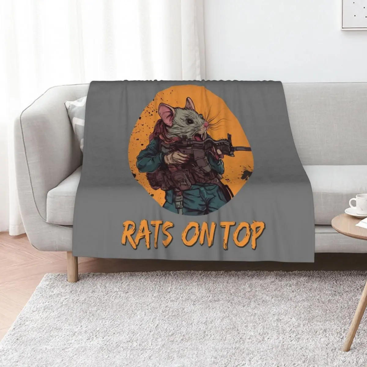 Escape From Tarkov Rat Attack Gang Throw Blanket Hair for winter Soft Plush Plaid for sofa halloween Retros Blankets