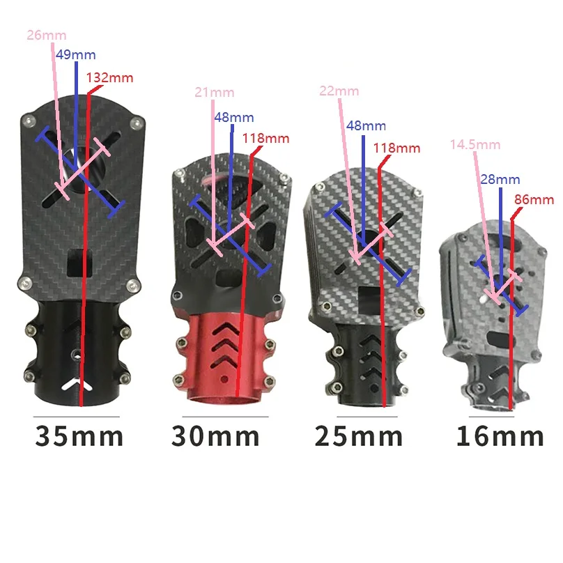 CNC Aluminum Motor Mount 16mm 25mm 30mm 35mm for Plant Protection Aerial photography Multi-axles Multi-rotor Drone Motors