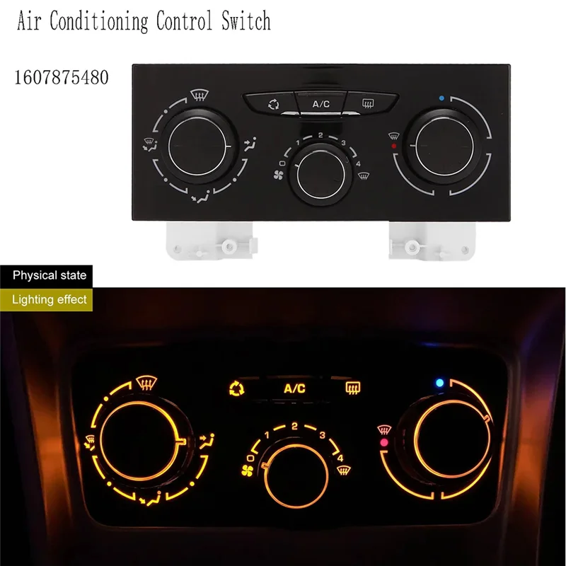 1607875480 Car Air Conditioning Control Switch Air Conditioning Panel For  307 Citroen C4 6451VN-Hot