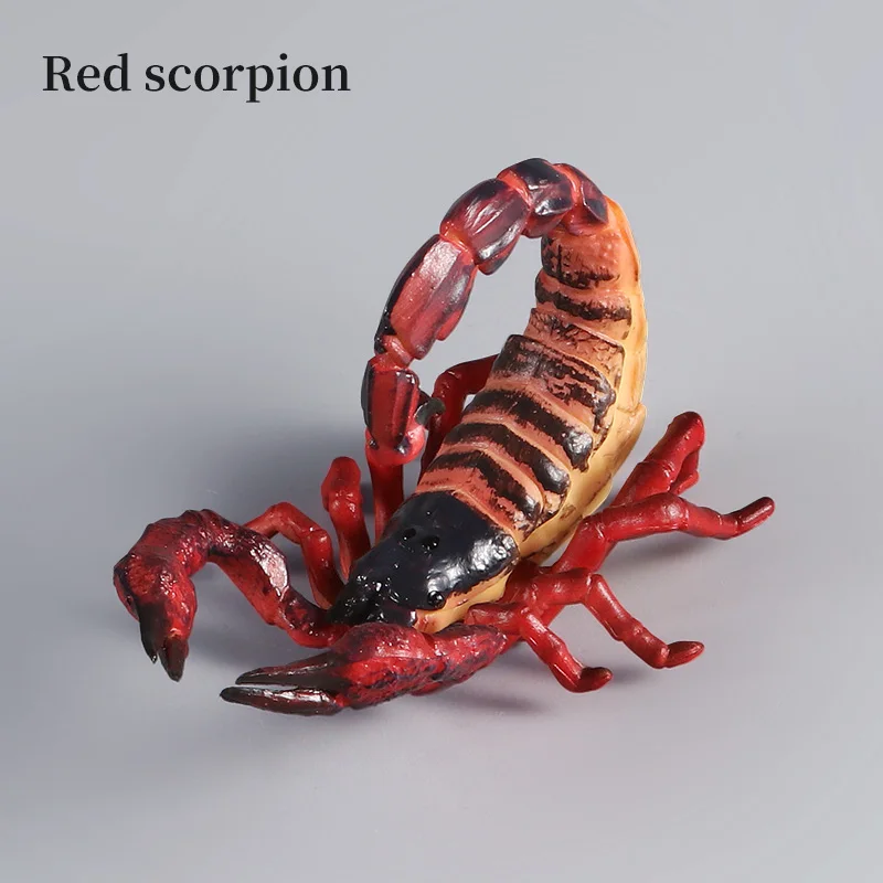 شخصيات عمل العقرب الصلبة محاكاة المفصل الحشرات نماذج للحيوانات لعبة تعليمية معرفية للبنين والبنات الأطفال G