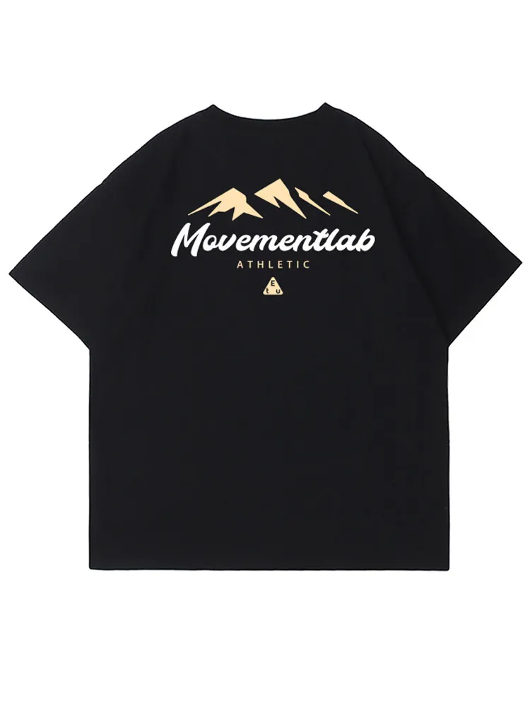Amerikanisches Retro-T-Shirt mit Buchstaben- und Berg-Print, Ins Trendy Brandneues Lockeres Schwergewichtiges Reines Baumwoll-Kurzarmshirt für den Sommer 2026 – Detail 5