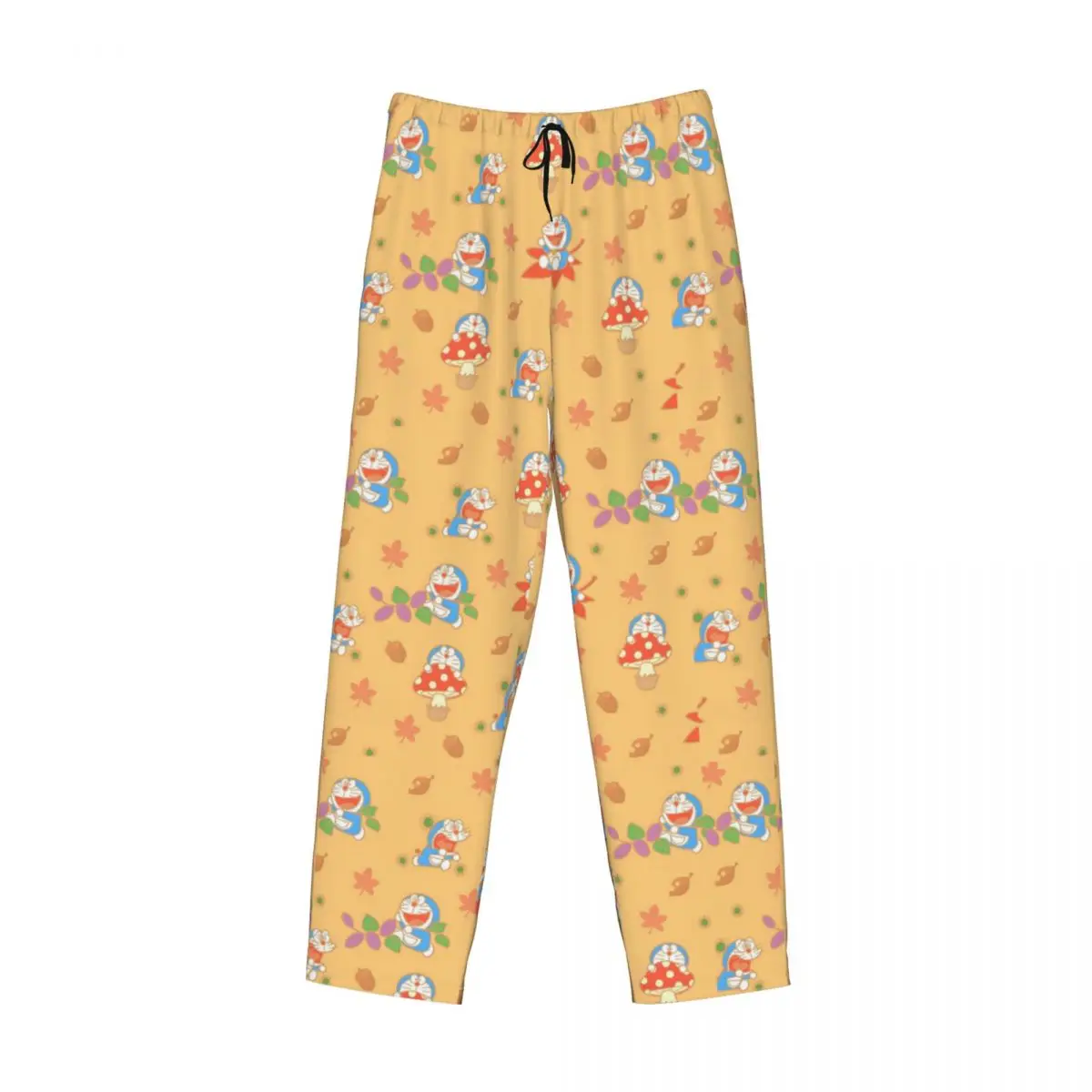 Custom Men's D-Doraemons Cartoon Pajama Pants Print Sleep Sleepwear Bottoms with Pockets