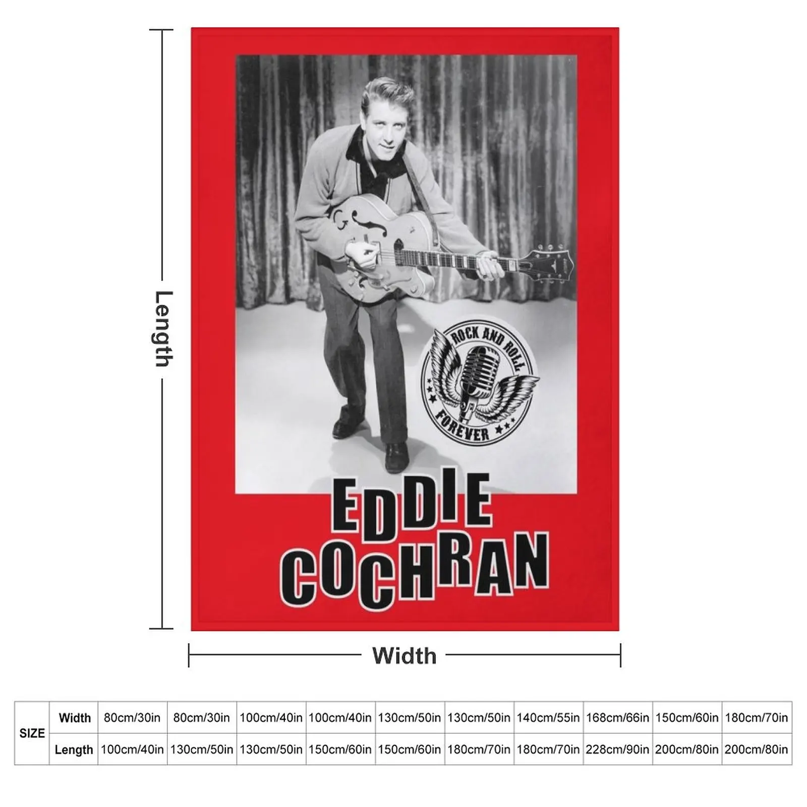 Eddie Cochran Throw Blanket couch cozy soft plush fuzzy picnic outdoor blanket
