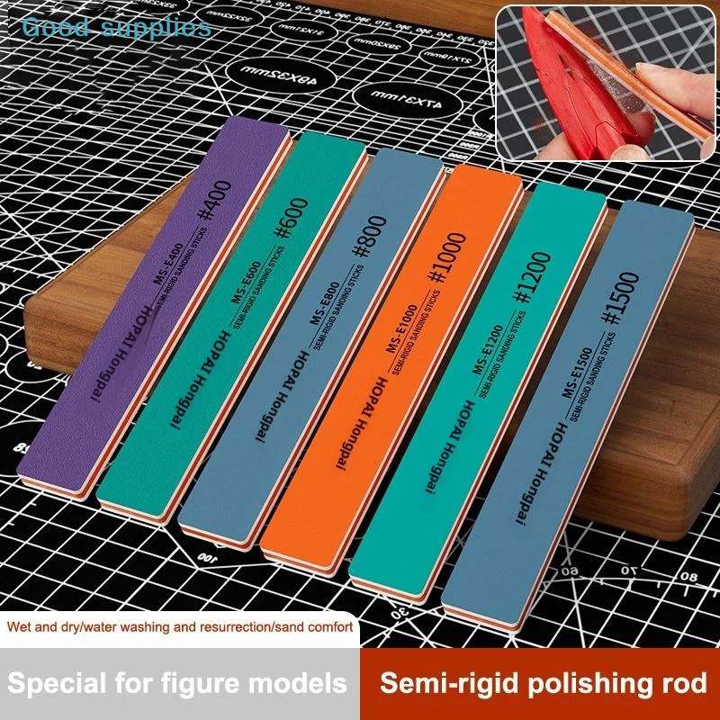 Picture 3: nimbleProfessional Sanding Sticks 400 to 1500 Mesh SemiRigid Polishing Rods for Plastic Hobby Model Detailing and Polishing