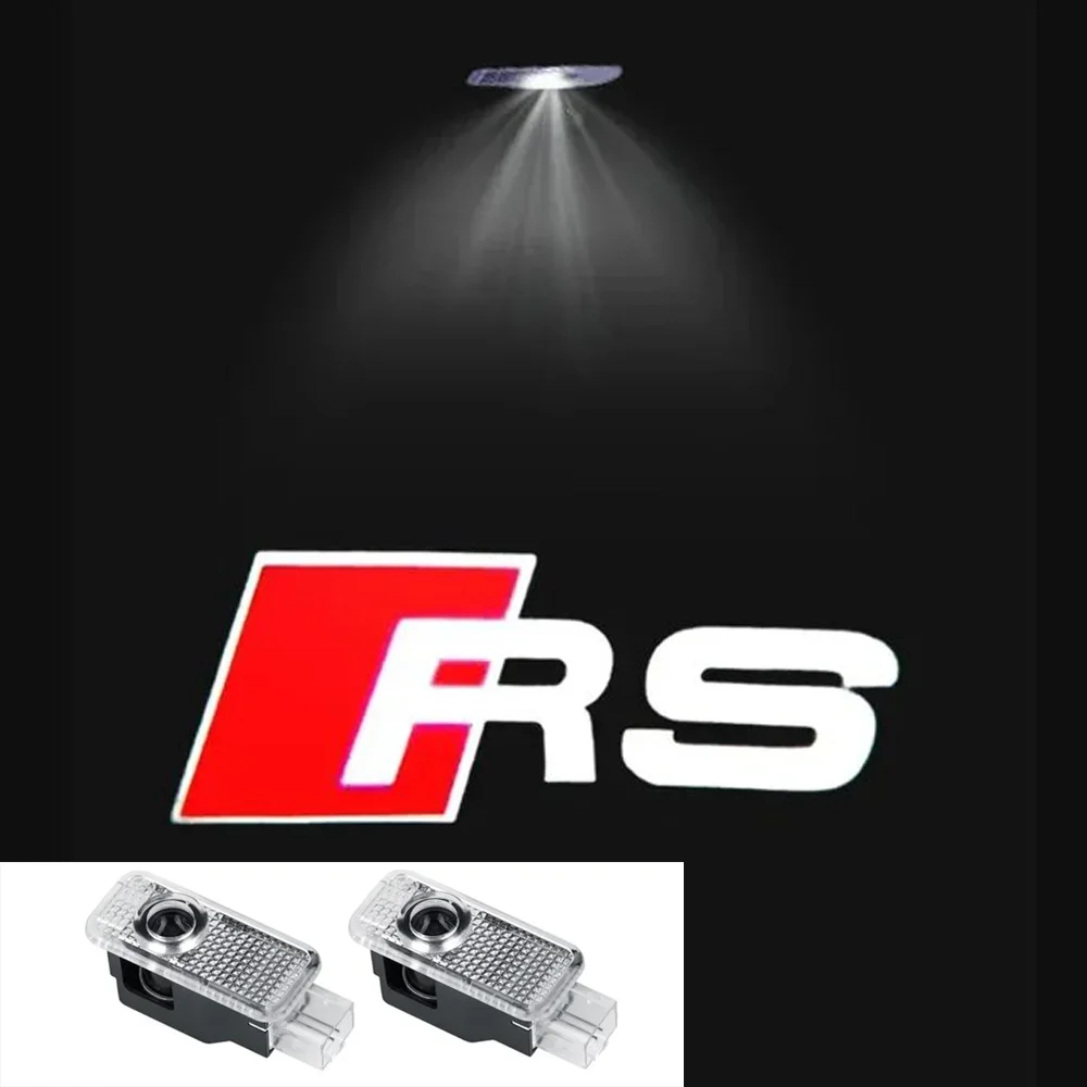 2pcs car door welcome light LED high-definition projection logo for Audi A1 A3 A4 A5 A6 B5 B6 B7 B85 C6 C7 A7 A8 Q3 Q5 Q7 TT