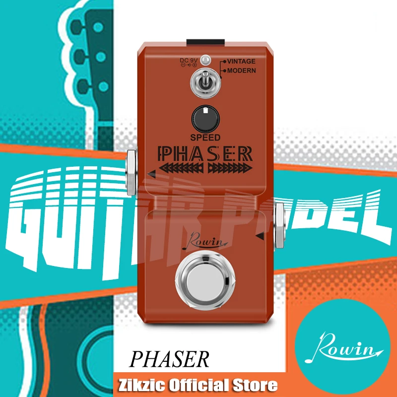 Rowin LN-313 Phaser Mini Guitar Effect Pedal Ture Bypass With Smaller Size To Save More Room On Your Board