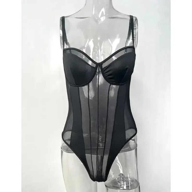 Sexy Lace Bodysuits Ropa Mujer Bottom Thin Jumpsuit Women Summer Overalls Playsuit Women Clothing Jumpsuits Macacao Feminino