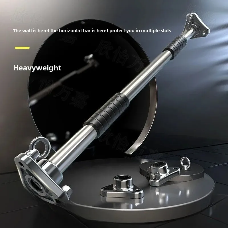 Horizontal Bar Need Drilling Holes for Wall Installation, Support Upward Pull Training Indoor Outdoor, Portable Workout Equipmen