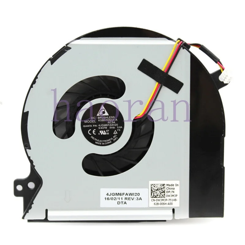 0W3M3P For Dell XPS 15 L501X L502X Laptop CPU Cooling Fan DFS601305FQ0T