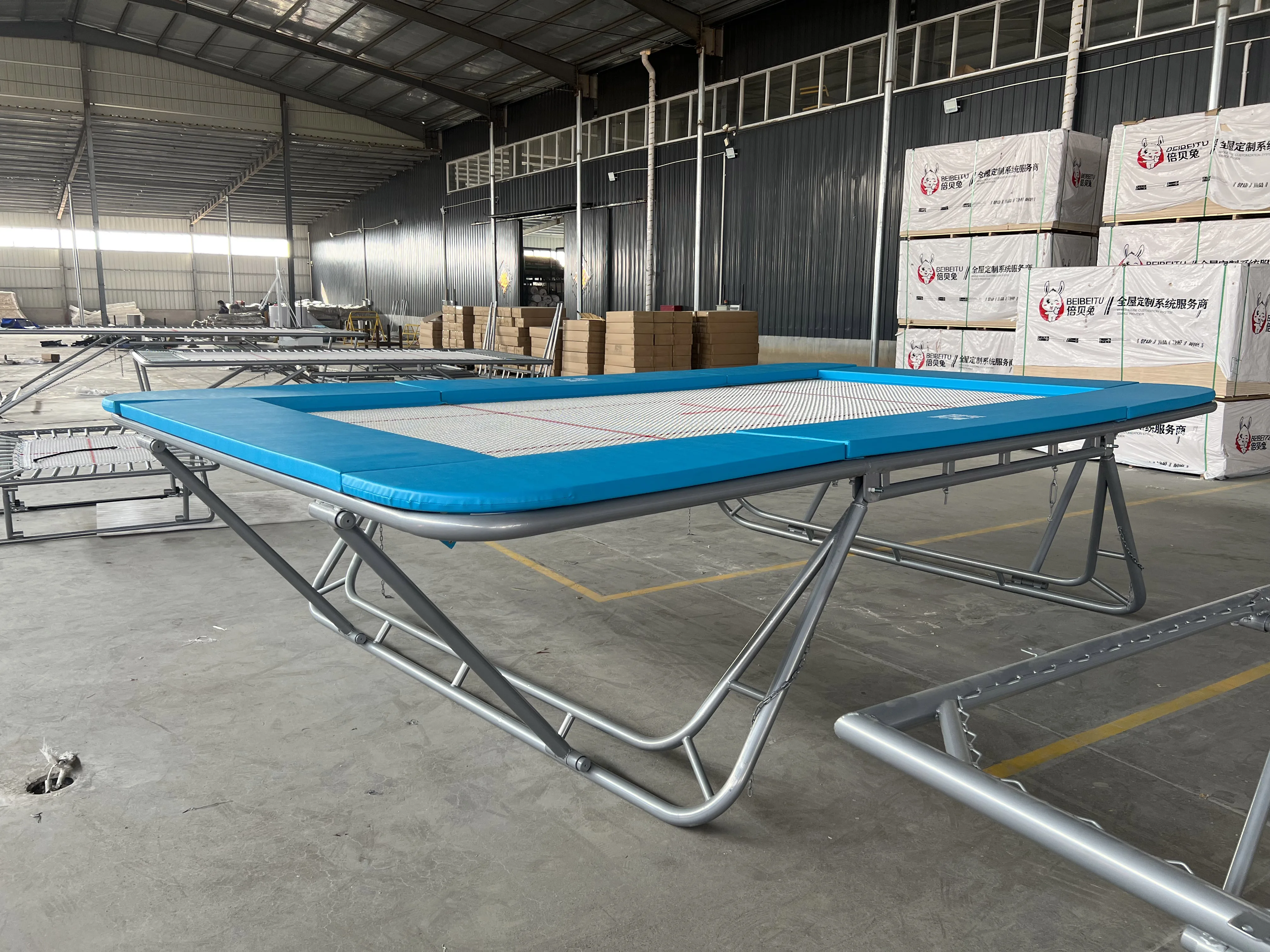 Fabrieksprofessional springbedtrampoline met nylon voor thuisschool Outdoor Indoor Oefening voor gymnastiektraining