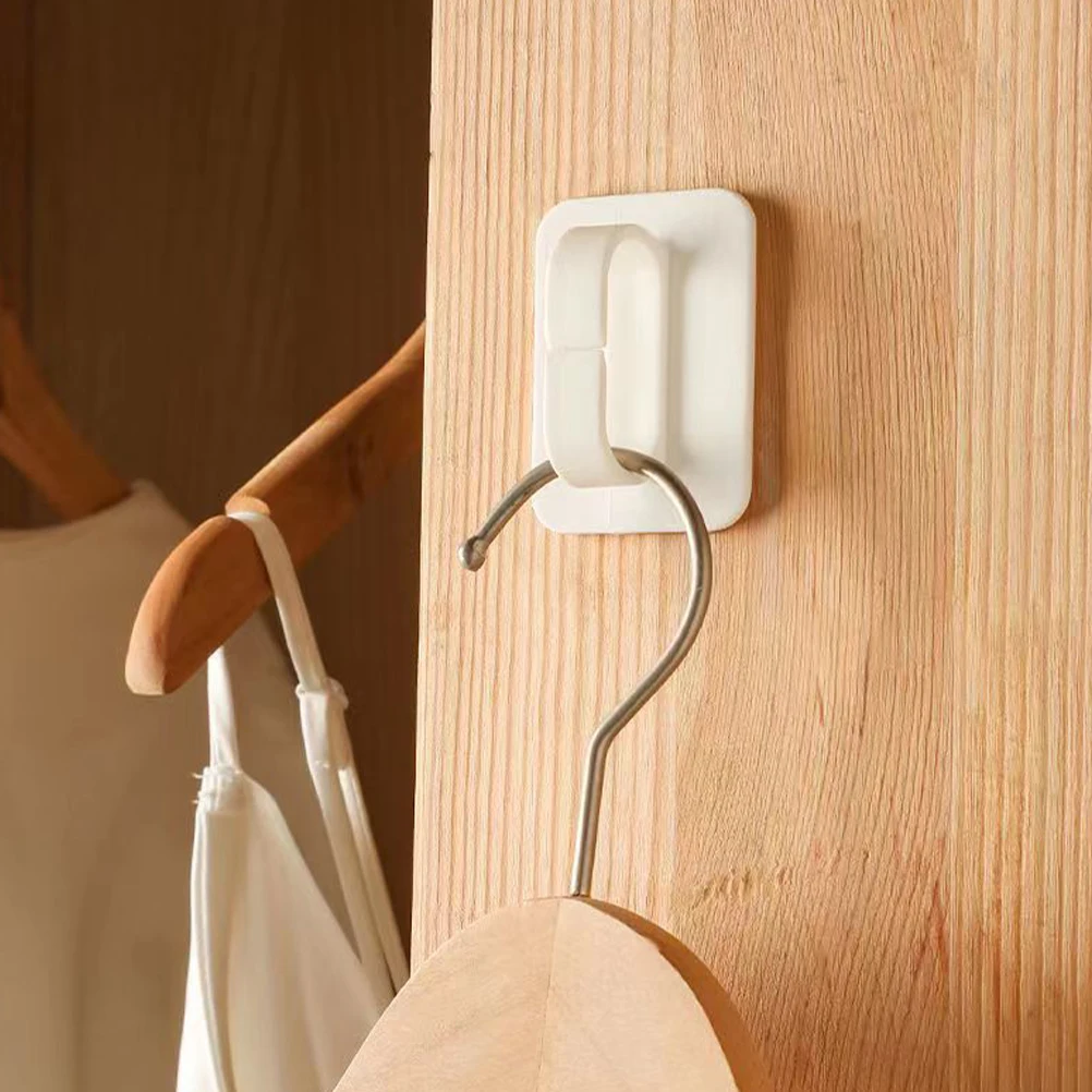 

4 Pcs Adhesive Wall Hooks Heavy Duty Space Saving Towel Rack Hips Material Bathroom Hook For Mount Sturdy