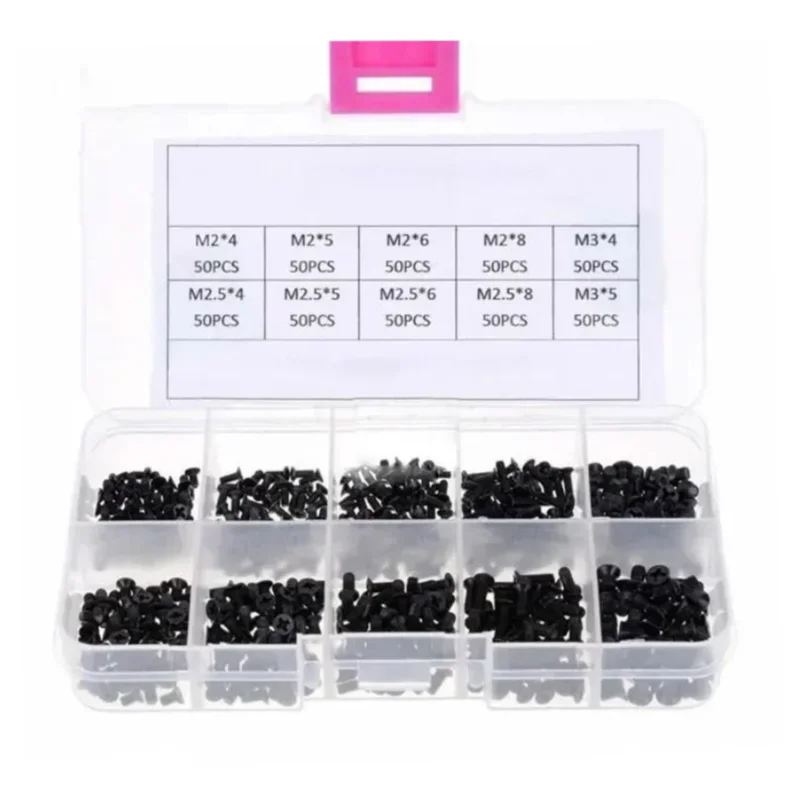 500 Pcs Laptop Screw Set Assorted 10 Types of Laptop Screws for Repairs and Upgrades Essential Hardware for Computer Maintenance